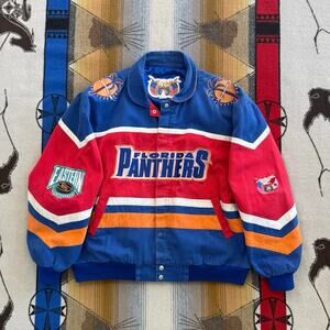 Vintage 90s Florida Panthers Jeff Hamilton NHL Jacket Mens Size XL Embroidered